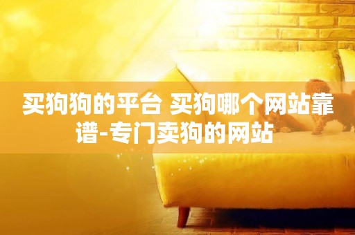 買狗狗的平臺 買狗哪個網站靠譜-專門賣狗的網站 