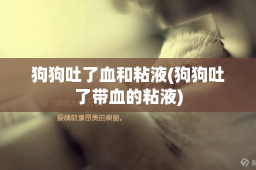 狗狗吐了血和粘液(狗狗吐了帶血的粘液)