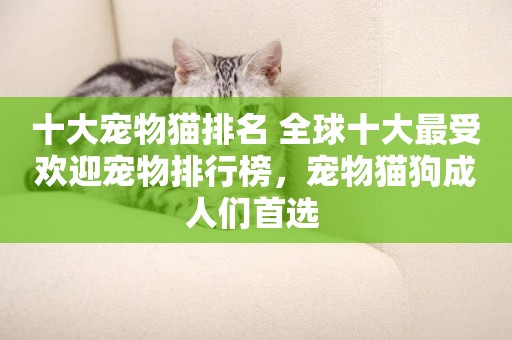 十大寵物貓排名 全球十大最受歡迎寵物排行榜，寵物貓狗成人們首選 