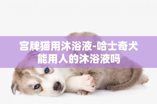 宮牌貓用沐浴液-哈士奇犬能用人的沐浴液嗎
