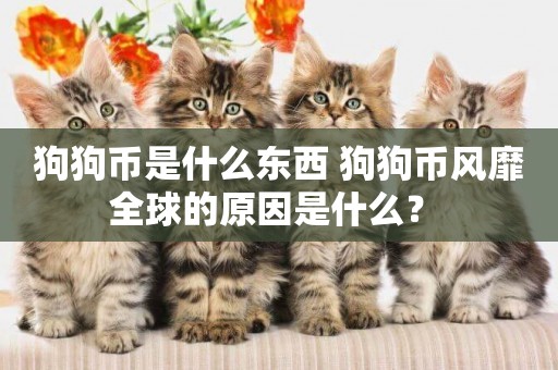 狗狗幣是什么東西 狗狗幣風靡全球的原因是什么？ 