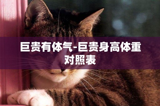 巨貴有體氣-巨貴身高體重對照表