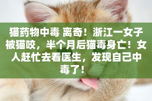 貓藥物中毒 離奇！浙江一女子被貓咬，半個月后貓毒身亡！女人趕忙去看醫生，發現自己中毒了！ 