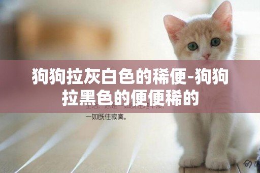 狗狗拉灰白色的稀便-狗狗拉黑色的便便稀的