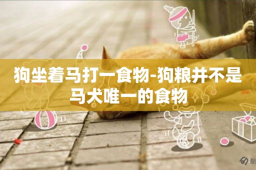 狗坐著馬打一食物-狗糧并不是馬犬唯一的食物