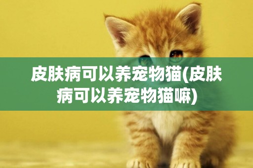 皮膚病可以養寵物貓(皮膚病可以養寵物貓嘛)
