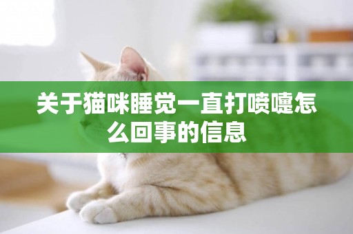 關于貓咪睡覺一直打噴嚏怎么回事的信息