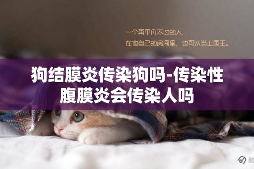 狗結膜炎傳染狗嗎-傳染性腹膜炎會傳染人嗎