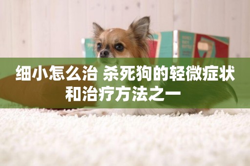 細小怎么治 殺死狗的輕微癥狀和治療方法之一 