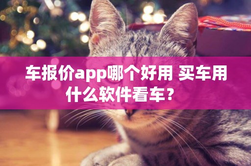 車報價app哪個好用 買車用什么軟件看車？ 