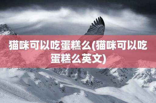 貓咪可以吃蛋糕么(貓咪可以吃蛋糕么英文)