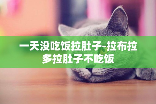 一天沒吃飯拉肚子-拉布拉多拉肚子不吃飯