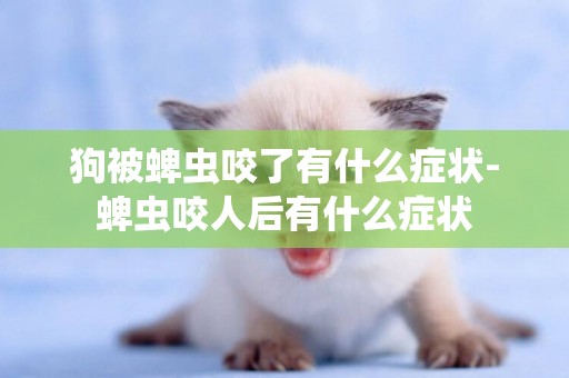 狗被蜱蟲咬了有什么癥狀-蜱蟲咬人后有什么癥狀
