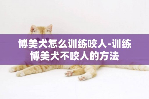 博美犬怎么訓練咬人-訓練博美犬不咬人的方法