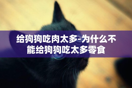 給狗狗吃肉太多-為什么不能給狗狗吃太多零食