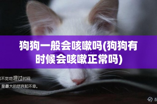 狗狗一般會咳嗽嗎(狗狗有時候會咳嗽正常嗎)