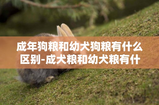 成年狗糧和幼犬狗糧有什么區別-成犬糧和幼犬糧有什么區別