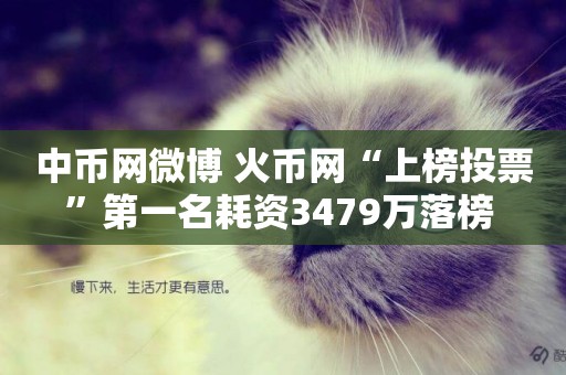 中幣網微博 火幣網“上榜投票”第一名耗資3479萬落榜 