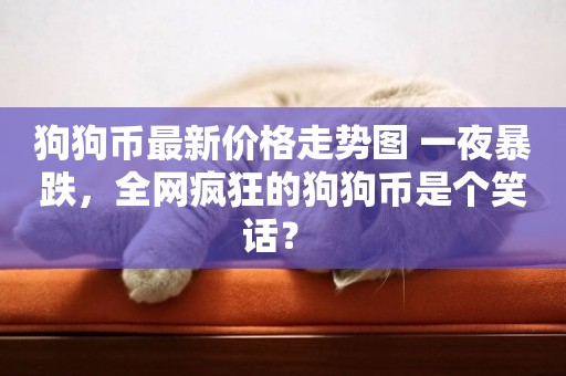狗狗幣最新價格走勢圖 一夜暴跌，全網瘋狂的狗狗幣是個笑話？ 