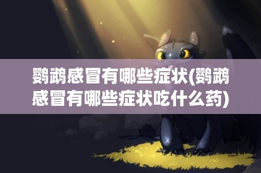 鸚鵡感冒有哪些癥狀(鸚鵡感冒有哪些癥狀吃什么藥)