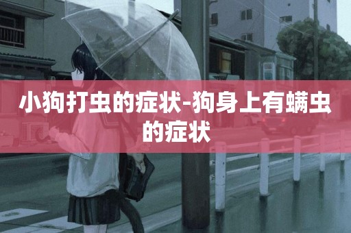 小狗打蟲的癥狀-狗身上有螨蟲的癥狀