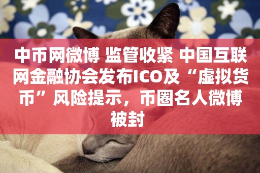中幣網微博 監管收緊 中國互聯網金融協會發布ICO及“虛擬貨幣”風險提示，幣圈名人微博被封 