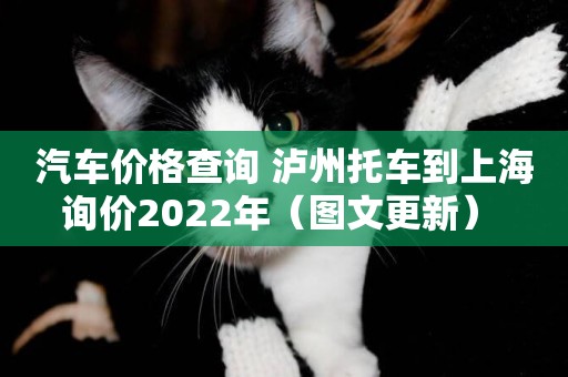 汽車價格查詢 瀘州托車到上海詢價2022年（圖文更新） 
