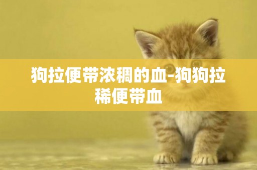 狗拉便帶濃稠的血-狗狗拉稀便帶血