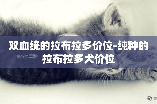 雙血統的拉布拉多價位-純種的拉布拉多犬價位