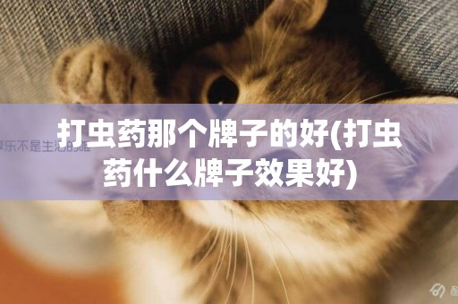 打蟲藥那個牌子的好(打蟲藥什么牌子效果好)
