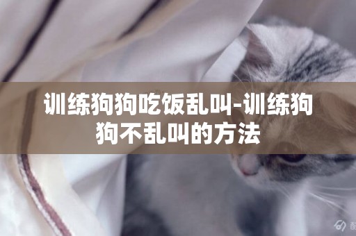 訓練狗狗吃飯亂叫-訓練狗狗不亂叫的方法