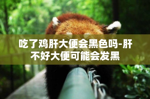 吃了雞肝大便會黑色嗎-肝不好大便可能會發黑