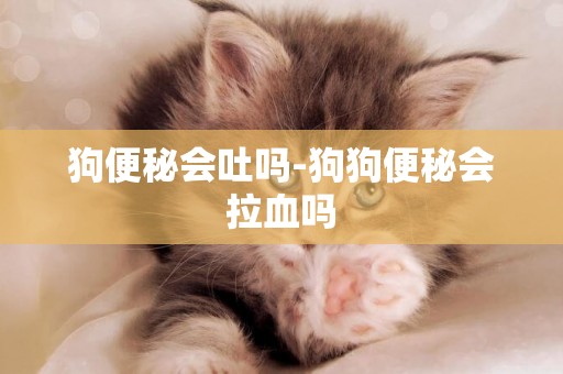 狗便秘會吐嗎-狗狗便秘會拉血嗎