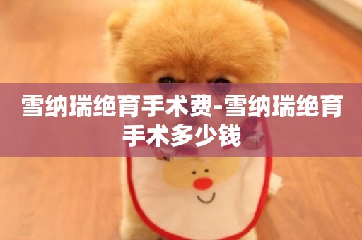 雪納瑞絕育手術費-雪納瑞絕育手術多少錢