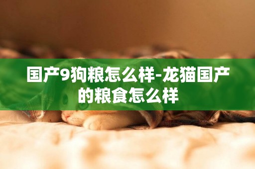 國產9狗糧怎么樣-龍貓國產的糧食怎么樣
