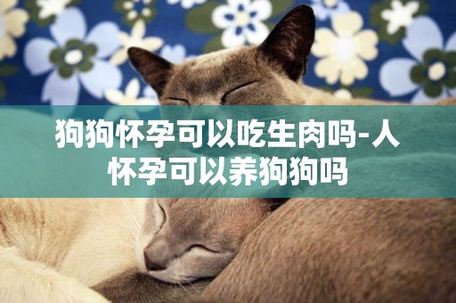狗狗懷孕可以吃生肉嗎-人懷孕可以養狗狗嗎