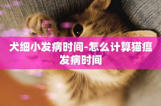 犬細小發病時間-怎么計算貓瘟發病時間