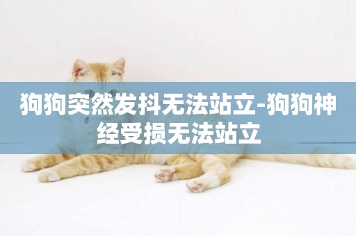 狗狗突然發抖無法站立-狗狗神經受損無法站立