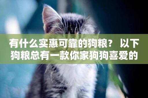 有什么實惠可靠的狗糧？ 以下狗糧總有一款你家狗狗喜愛的