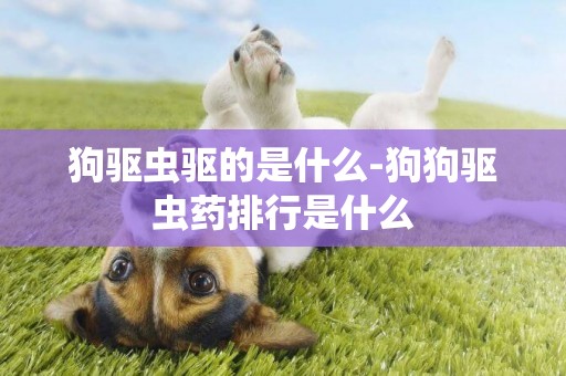 狗驅蟲驅的是什么-狗狗驅蟲藥排行是什么