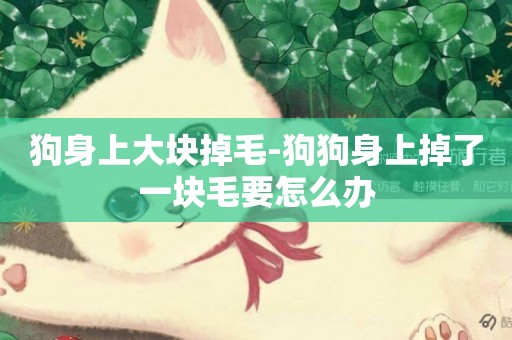 狗身上大塊掉毛-狗狗身上掉了一塊毛要怎么辦