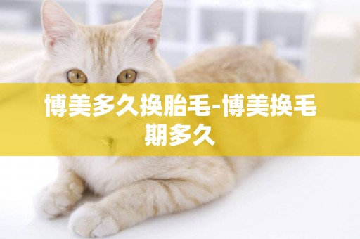 博美多久換胎毛-博美換毛期多久