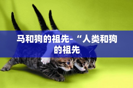馬和狗的祖先-“人類和狗的祖先
