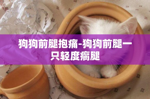 狗狗前腿抱痛-狗狗前腿一只輕度瘸腿