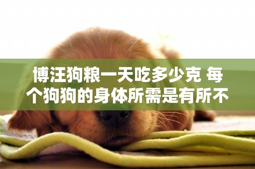 博汪狗糧一天吃多少克 每個狗狗的身體所需是有所不同的！