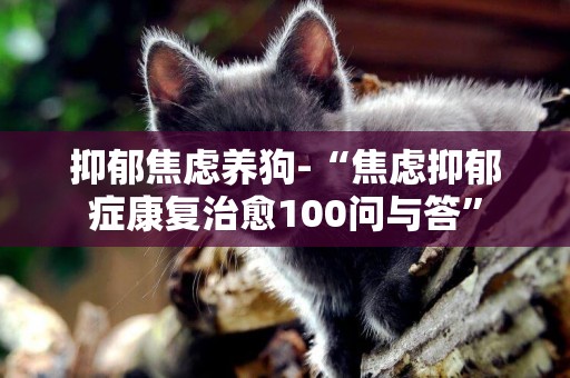 抑郁焦慮養狗-“焦慮抑郁癥康復治愈100問與答”