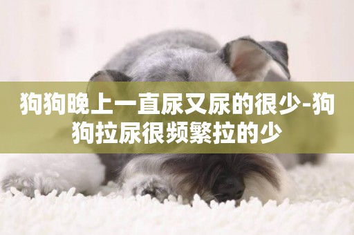 狗狗晚上一直尿又尿的很少-狗狗拉尿很頻繁拉的少