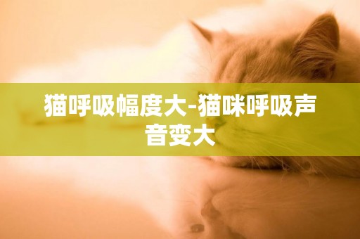 貓呼吸幅度大-貓咪呼吸聲音變大