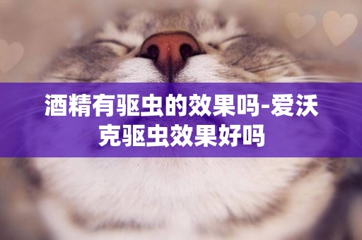 酒精有驅蟲的效果嗎-愛沃克驅蟲效果好嗎