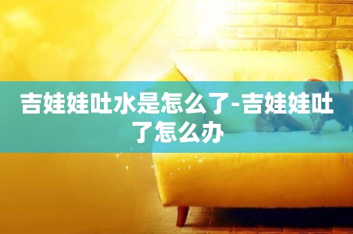 吉娃娃吐水是怎么了-吉娃娃吐了怎么辦